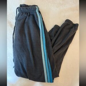 Aviator Nation Charcoal Joggers 5 Stripes Blue
